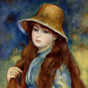 Dziewczynka w słomianym kapeluszu
