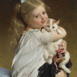 Dziewczynka z kotkiem