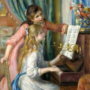 Dziewczęta przy pianinie
